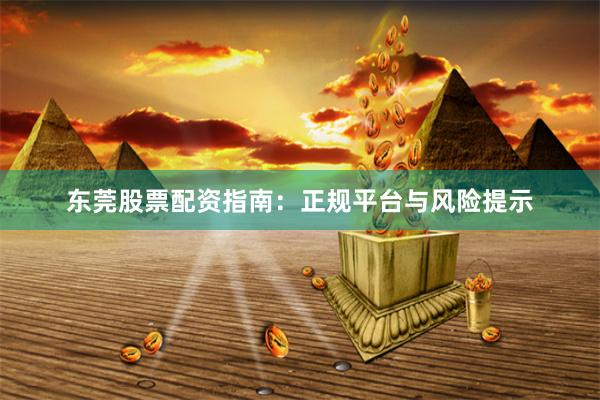 东莞股票配资指南：正规平台与风险提示